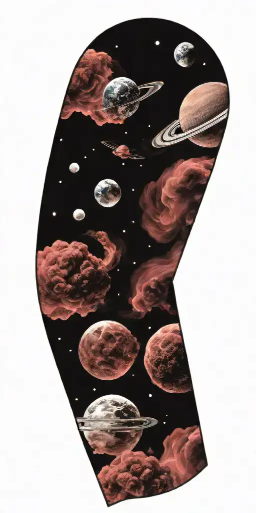 Space Theme With Cosmic Dust Clouds