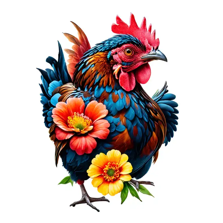 Chicken With Flowers