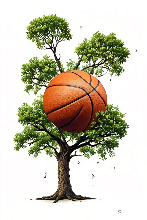 Music Basketball And Family Tree With Each