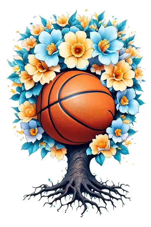 Music Basketball And Family Tree With Each Petal Representing