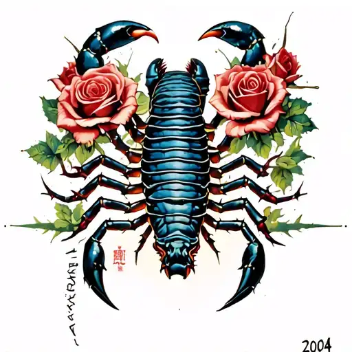 Scorpion With Roses And Thorns And 2004 Written
