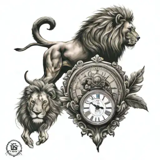 Clock And Lion With Born To Lose Built To Win
