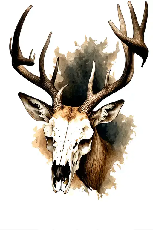 Deer Skull With Antlers