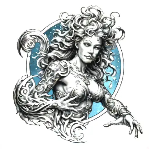 The Astrological Sign Of Aquarius In A Humanized Version Badass