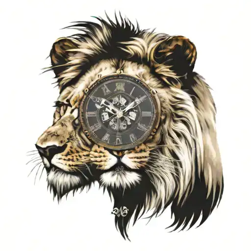 Lion Head Clock Date 224 Natasha