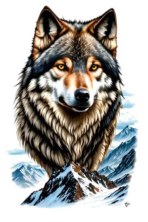 Wolf Holwing On A Mountian Top