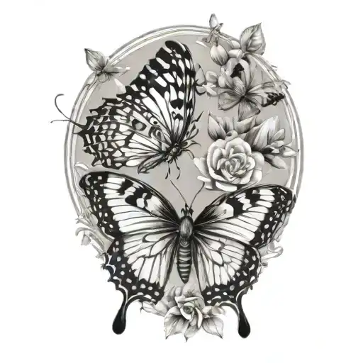 Butterfly With Butterfly