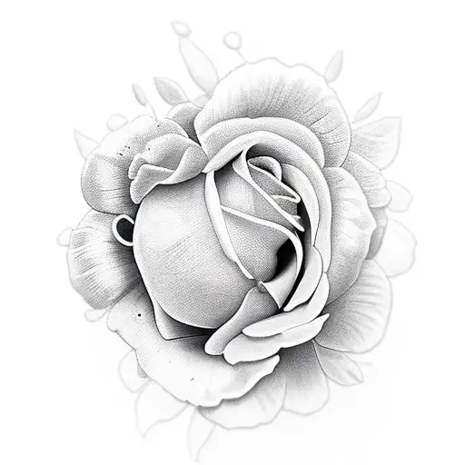 Baby Face With Flowers