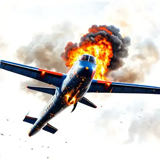 Aerial Firefighting Airplane Engulfed