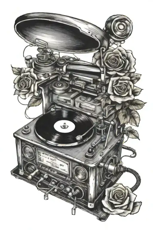 Robin Roses Record Player