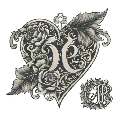 Love Tattoo For Initials A And P