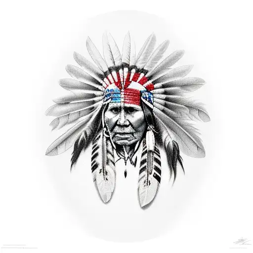 American Indian From Side