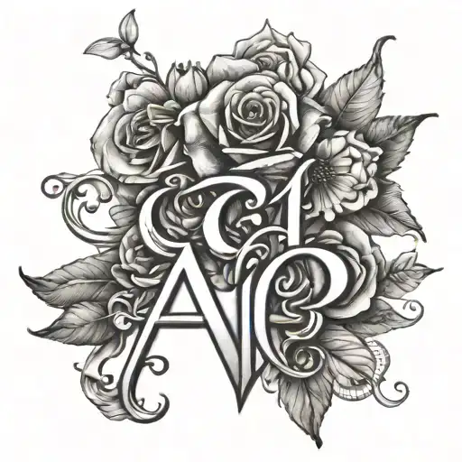 Love Tattoo For Initials A&p