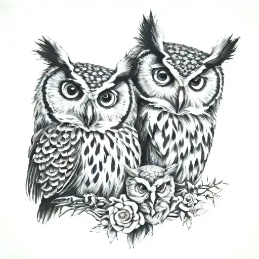 Owl Tattoo For Brothers