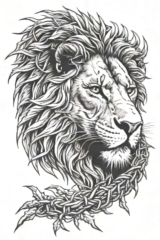 Crown Of Thorns Lion Head