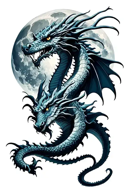 Full Moon With A Dragon