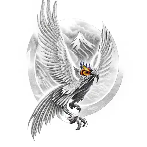 Phoenix With Mountian