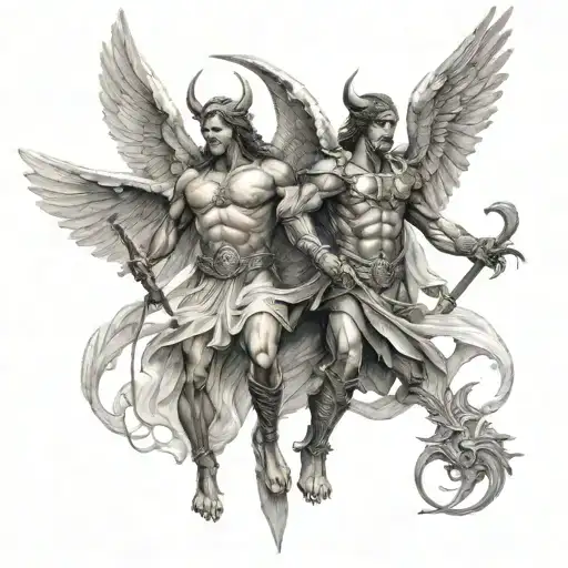 Angel And Demon Claiming A Warrior