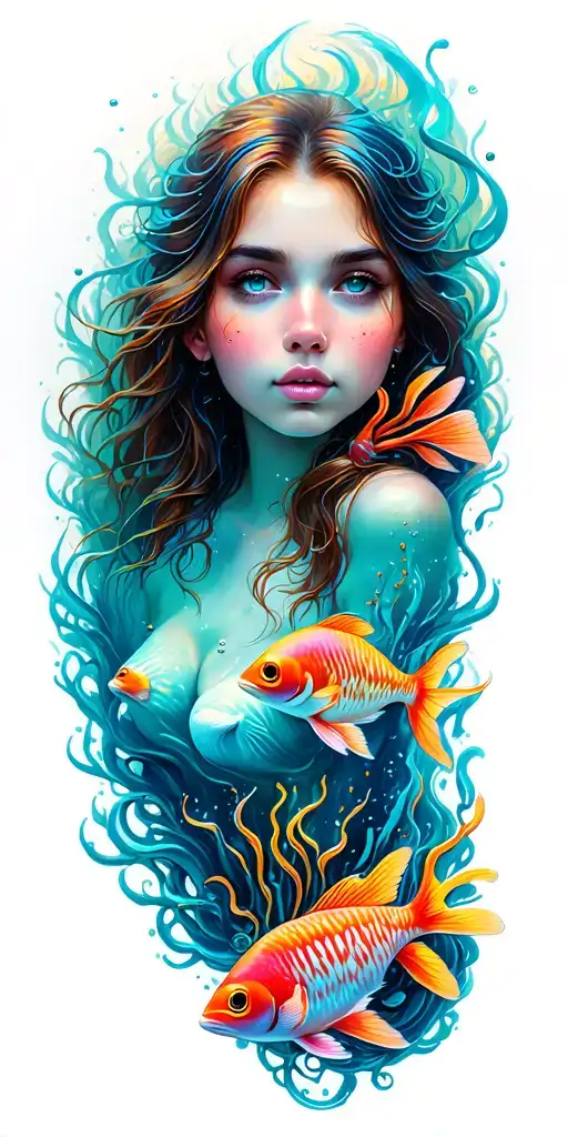 Underwater Scene With Colorful