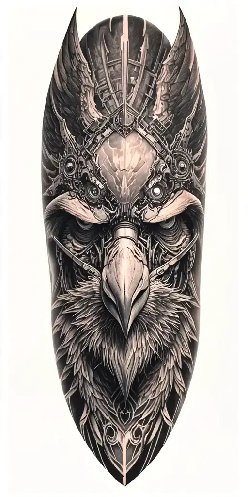 Odin Accompanied By A Cybernetic Raven