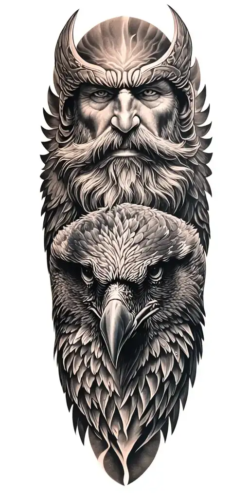 Odin Accompanied By His Raven's