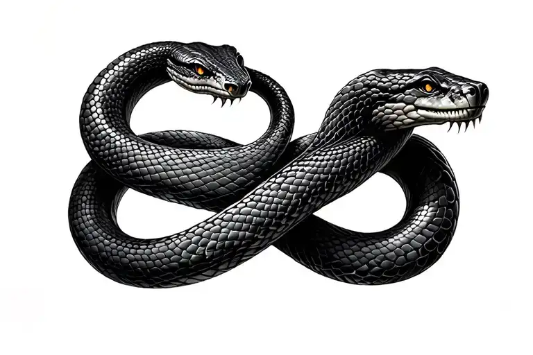 Snake Ouroboro But In An Infinity Symbol