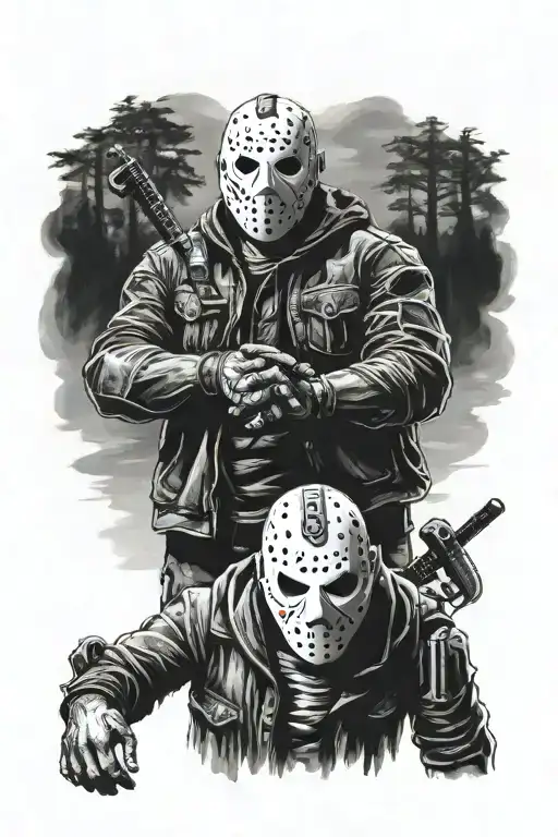 Jason Voorhees Father And Son Holding Hands