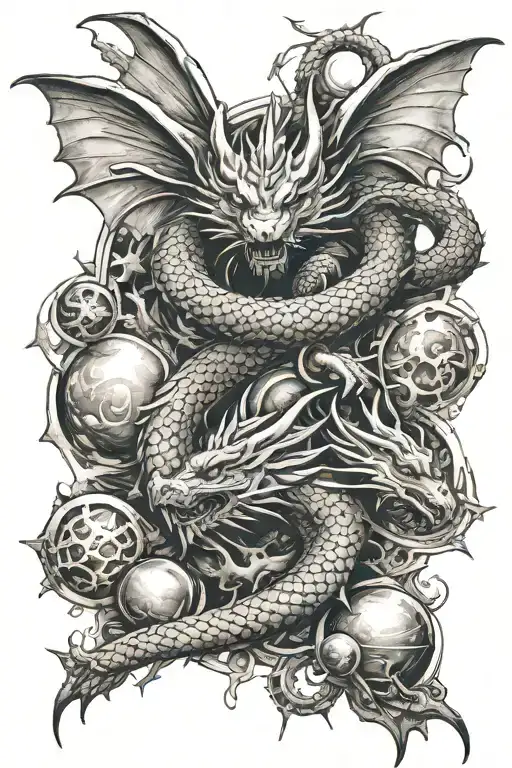 Dragon And Space Surrounded