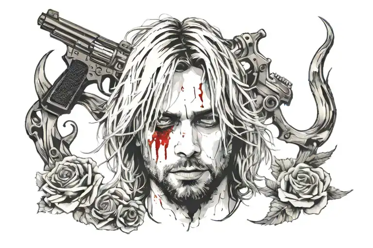 Gun And Alpha Kurt Cobain