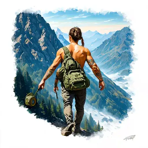 Carrying Weight On A Back Up A Mountain