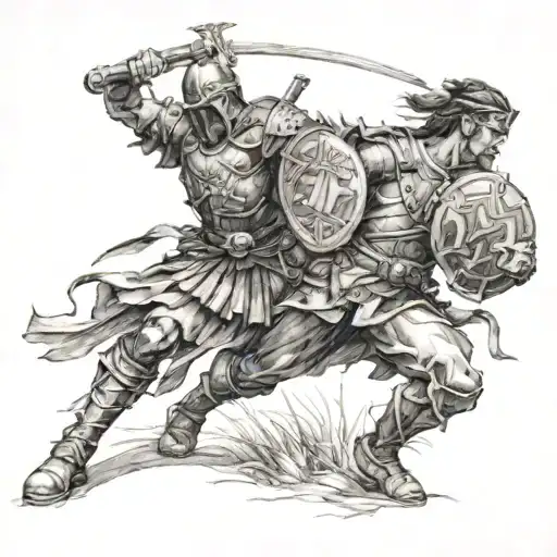 Spratiate Warrior Battling