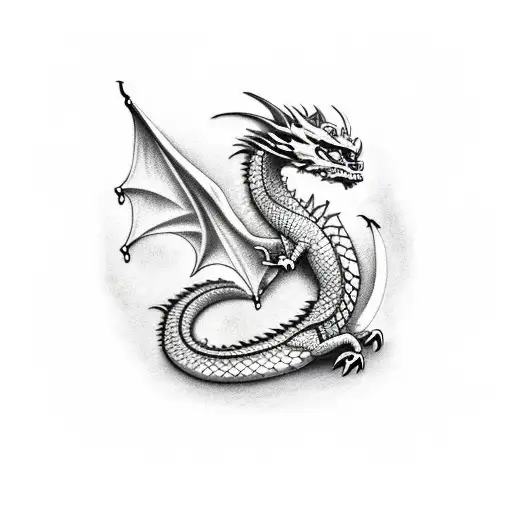 Dragon With 9 Gems