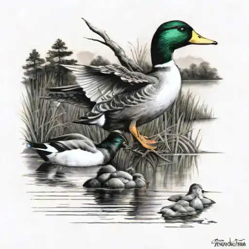 Realistic Duck Hunting Scene