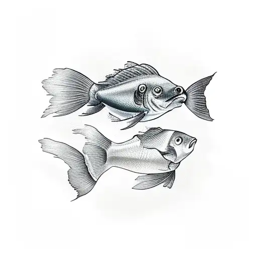 A Baby And Mama Fish