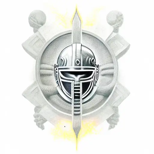 Spartan Helmet With Words Momento Mori