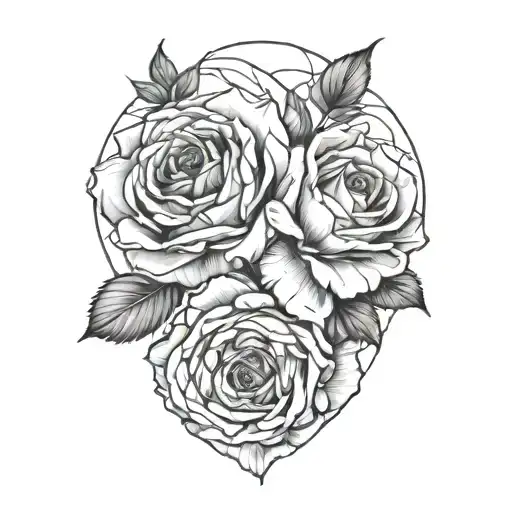 Rose And Poppy Flowers