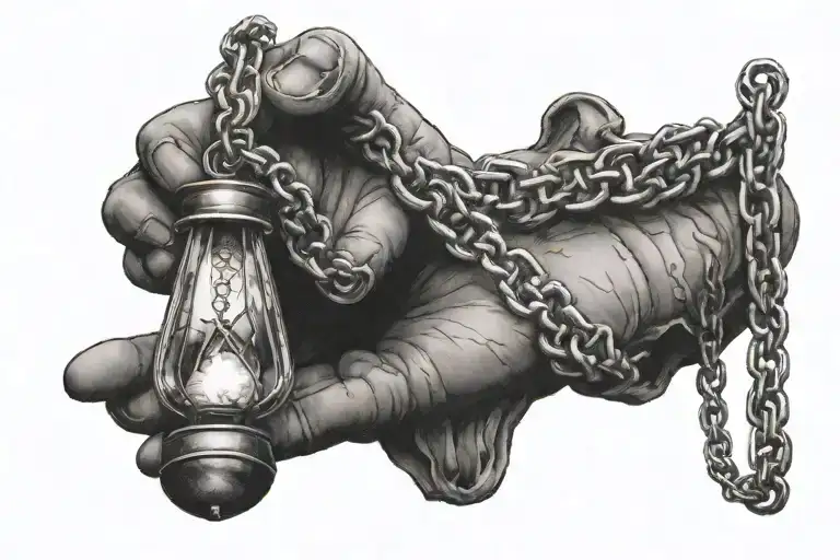 Bicep Chain With Hanging Pendant That Has A Coatsline Overlooking The Moon At Night Inside Of It