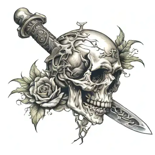 Skull Scary Knife