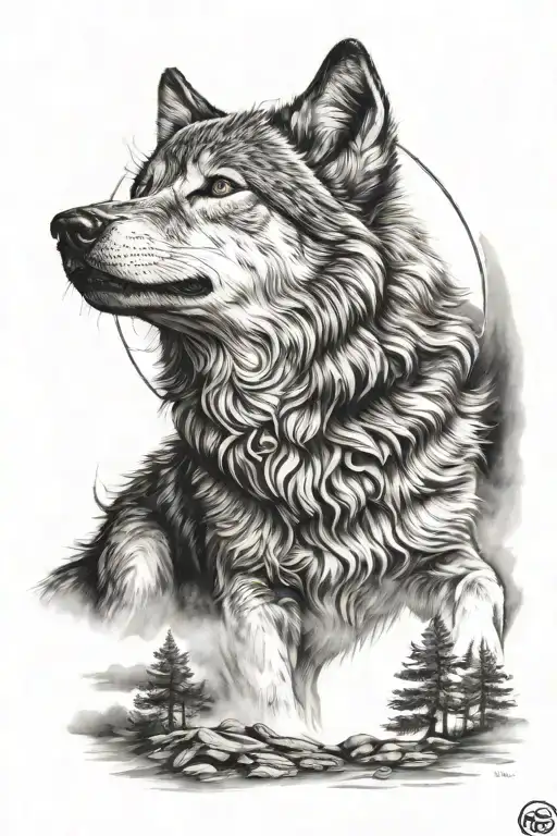 Wolf Howling Wolf Pup