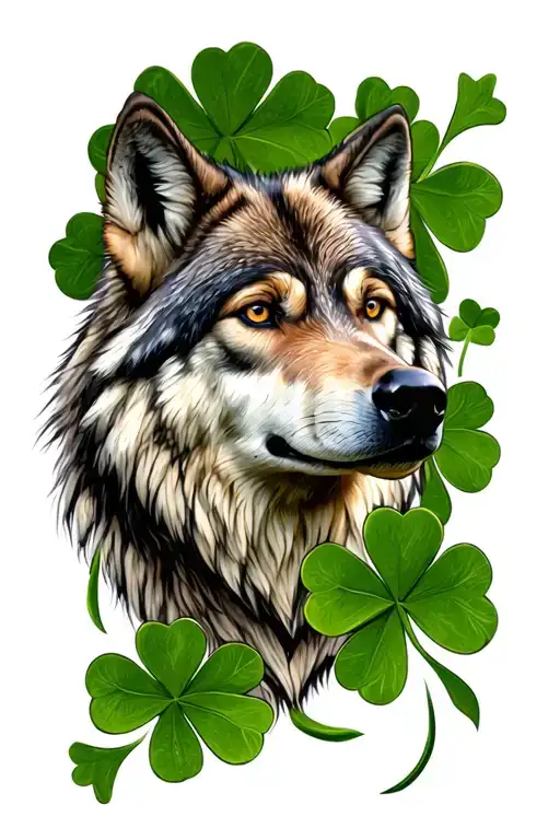 Wolf Pack Symbolizing Your 5 Leaf Clover