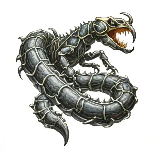 A Realistic Scorpion Holding The Scales Of Justice In Its Claws