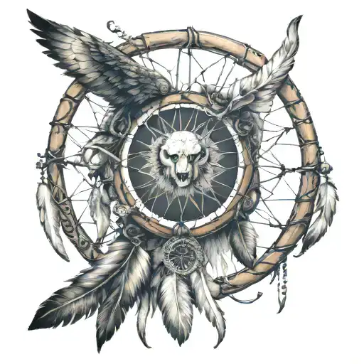 A Dreamcatcher Incorporating Historical Elements From The Client's Favorite Era