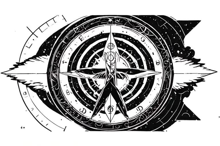 Fullmetal Alchemist Geometric Tatto Design Incorporating Human Transmutation Circle
