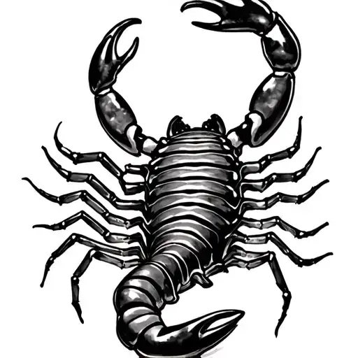 Cool Black And White Sketch Of This Scorpion To Cover