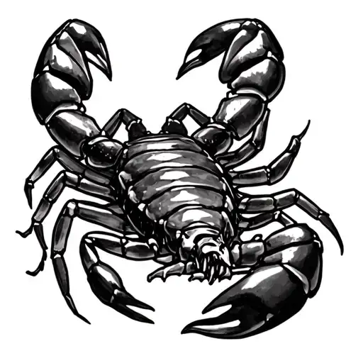Cool Black And White Sketch Of This Scorpion To Cover
