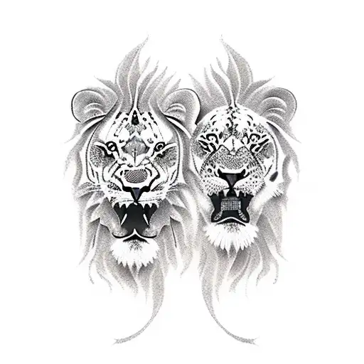 Lion And Tiger Together