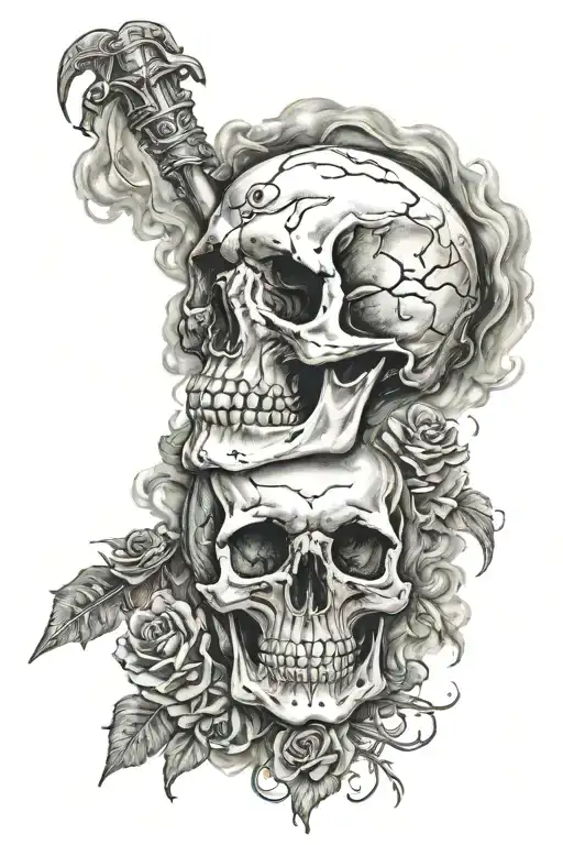Skull And Death And Smoke