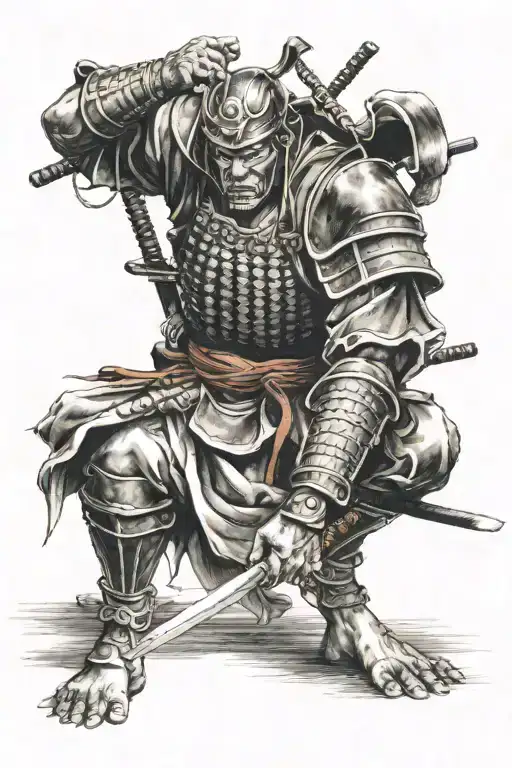 Samurai Kneeling