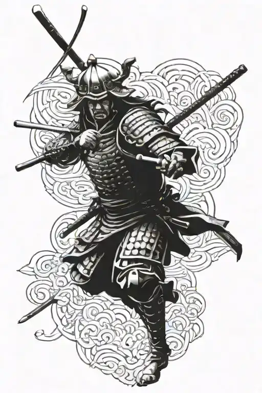 Samurai Warrior Wielding