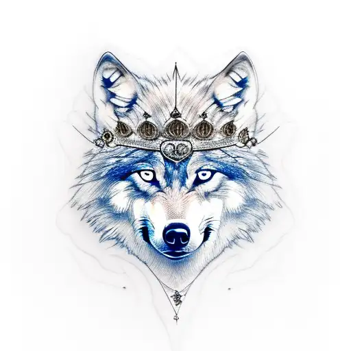 Wolf Head With Crown